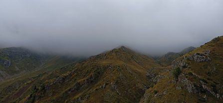 Cloudy mountains. 