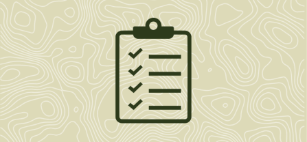 An icon showing a to-do list with tasks ticked representing Public Deliverables. 