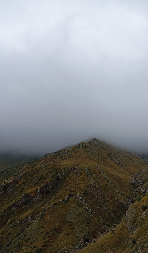 Cloudy mountains. 