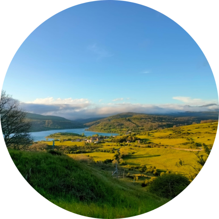 Landscape of Monta&ntilde;a Palentina study area within the Cantabrian Mountains, an emblematic mountain grazing area that supports pastoral livestock systems and rich biodiversity.