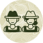 An icon of a male and a female livestock farmer. 